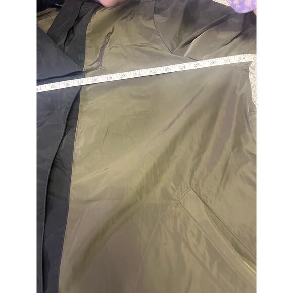 SUN KIM Drape Open Front Tunic Jacket Pockets Olive Green Black USA Size 3X - Picture 7 of 12